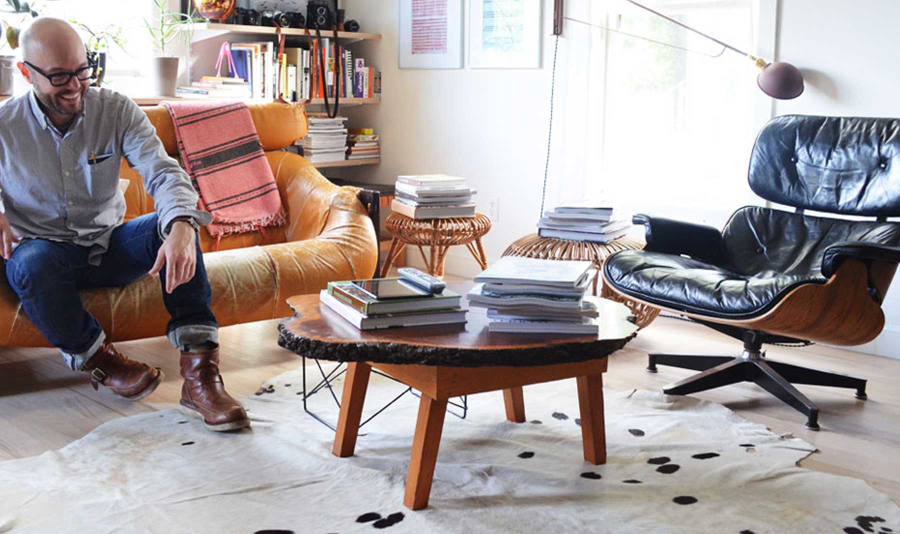 Designer Matt Pierce's living room