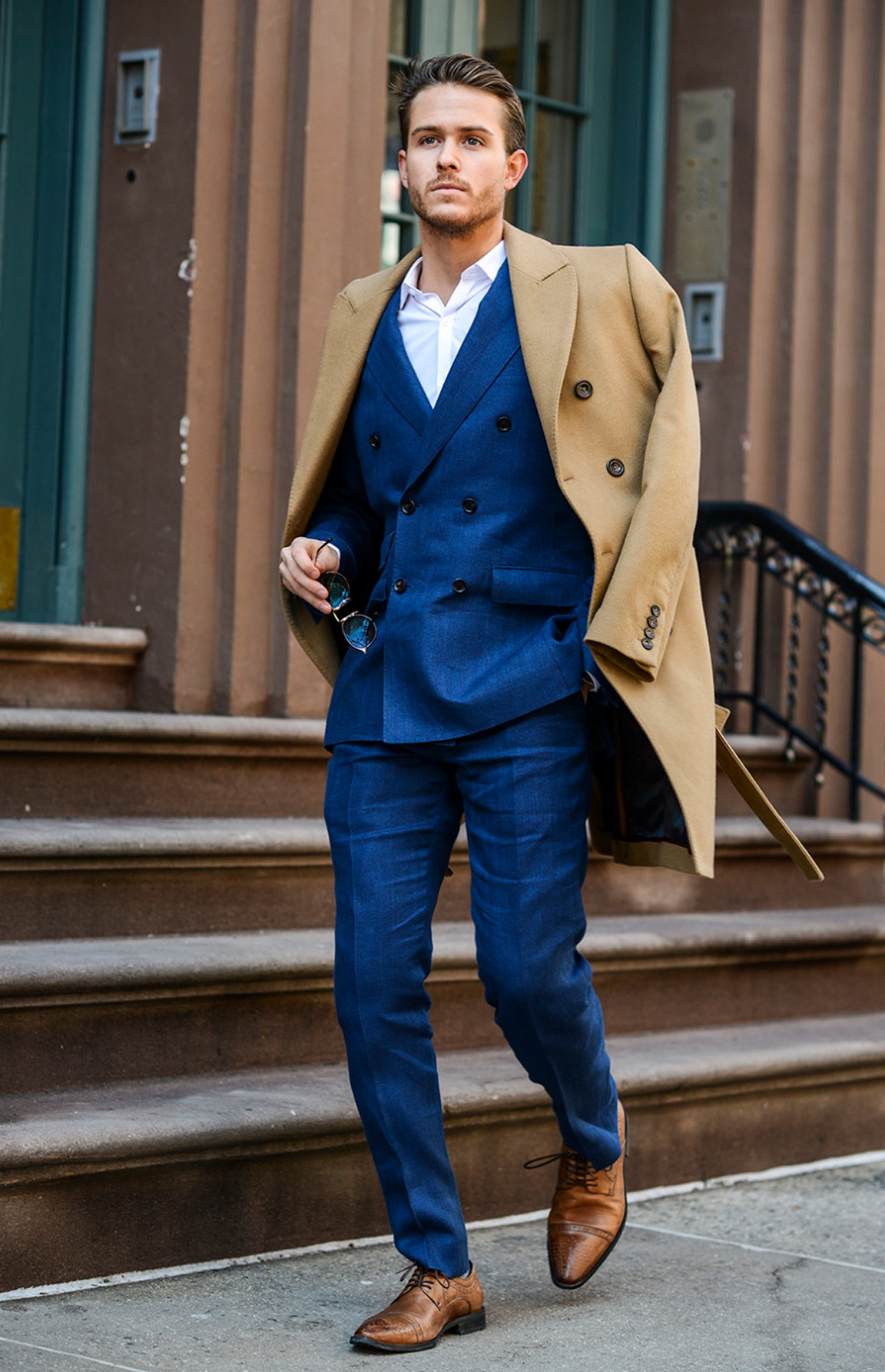 Menswear Influencer Adam Gallagher in an Indochino custom suit.